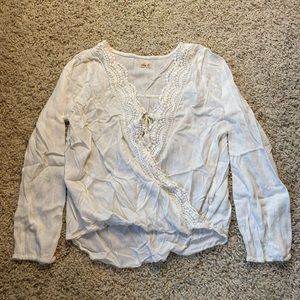 Hollister - White Criss Cross Blouse
